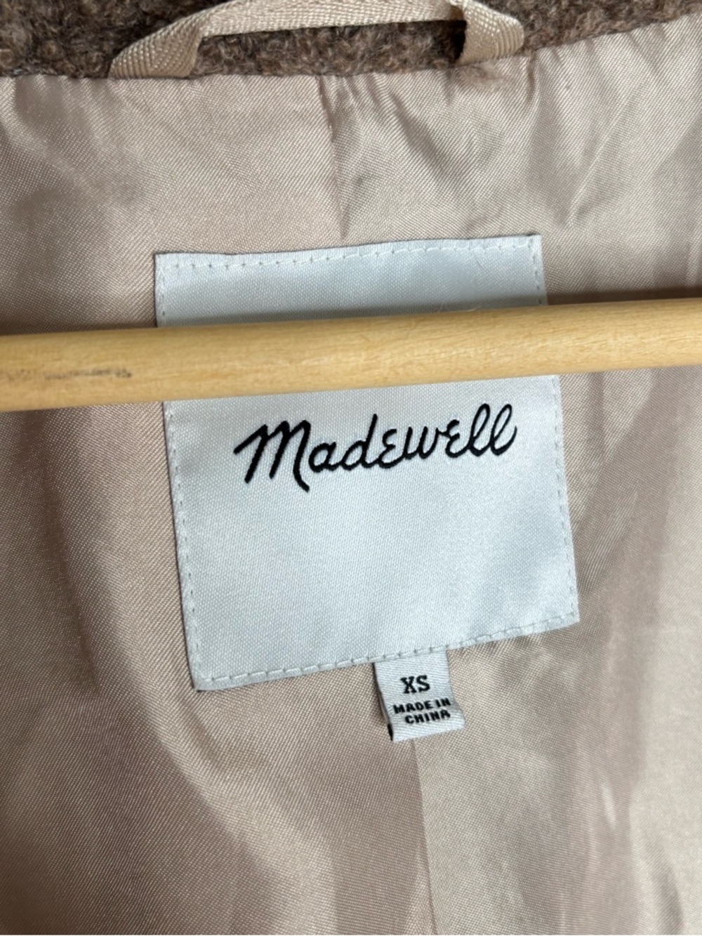 Madewell Teddy Belrose Shirt-Jacket Heather Oatmeal Sherpa XS - Picture 12 of 14